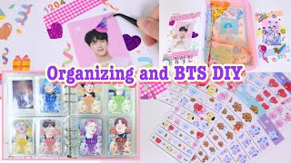 방탄소년단(BTS) 굿즈 200개 정리하고 포토카드 다이어리 꾸미기! Organizing BTS photo cards using binder & BTS DIY (with 유댕닷컴)