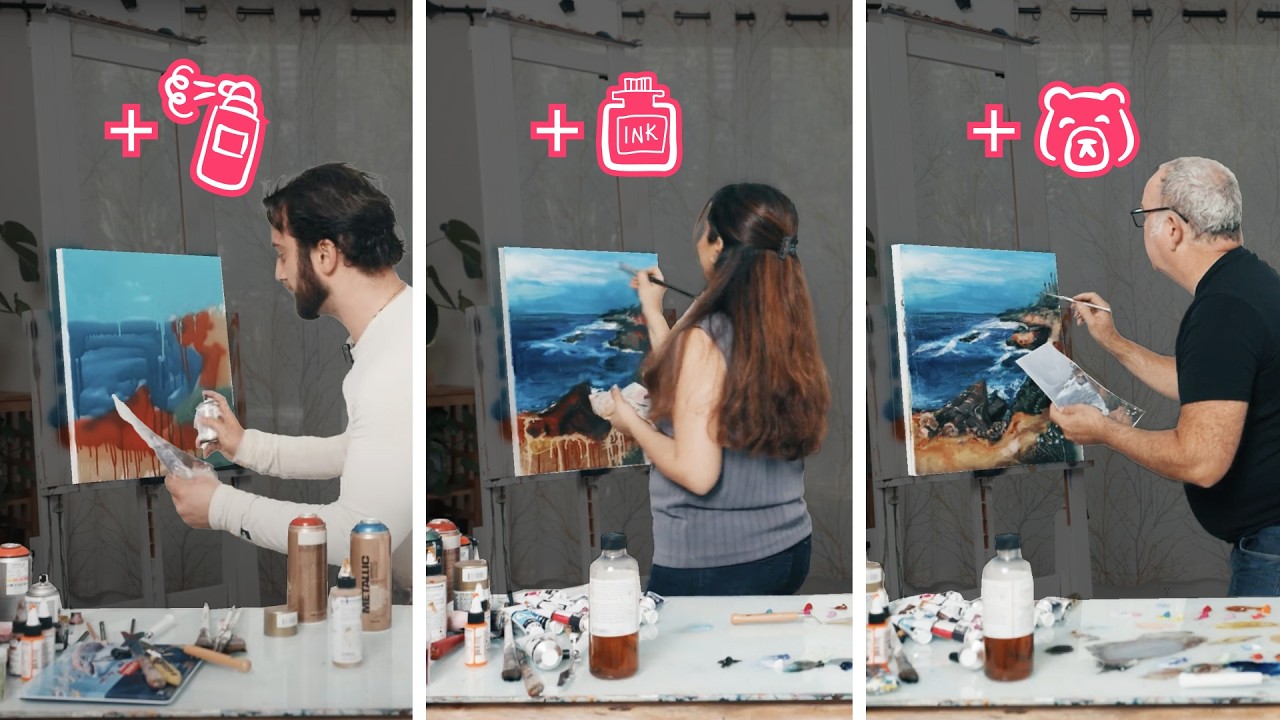 ART CHALLENGE: Collaborate on the Same Painting with Random Rules