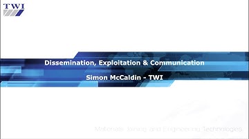 Communication, Dissemination and Exploitation – Simon McCaldin
