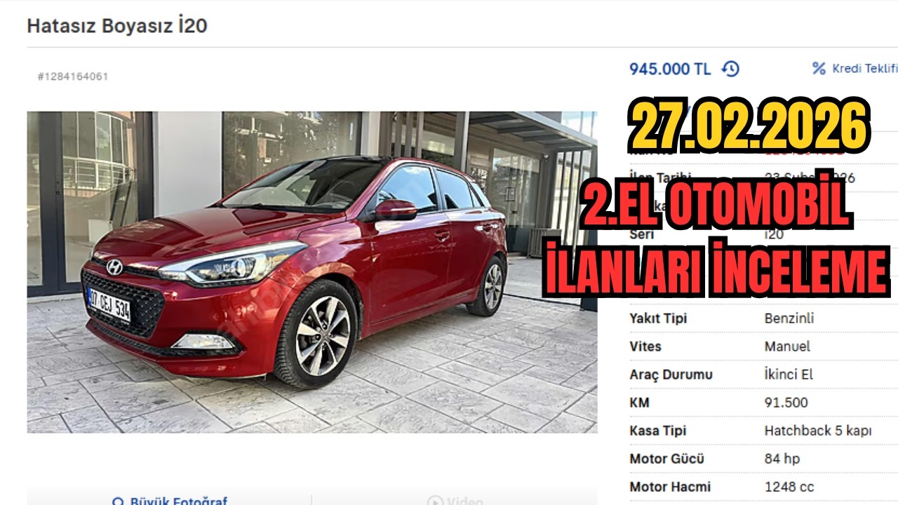 ÜYELERİMİZİN SAHİBİNDEN İLANLARINI İNCELİYORUM 27.02.2026