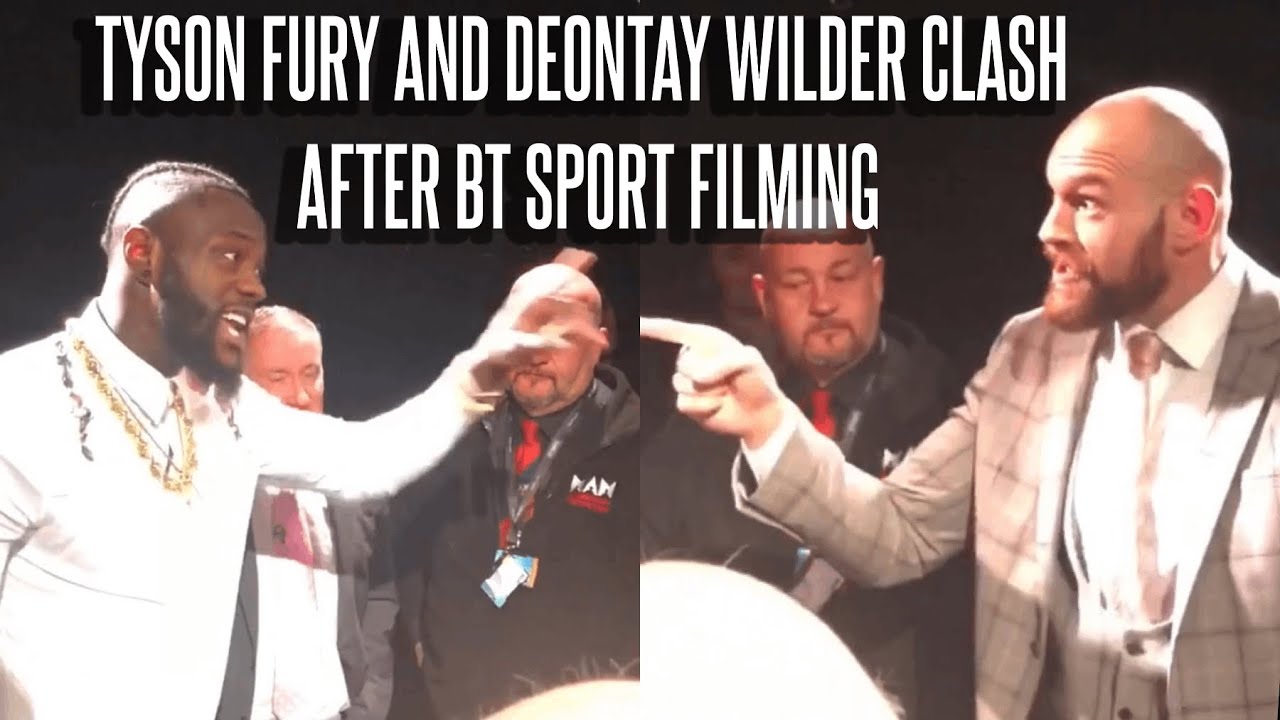 PREVIOUSLY UNSEEN! TYSON FURY & DEONTAY WILDER CLASH AFTER BT SPORT ...