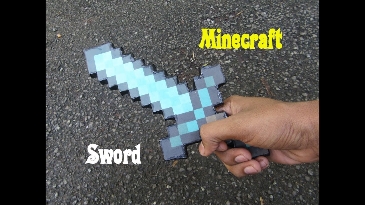 How to Make a Real Life Minecraft Sword Easy Tutorials - YouTube