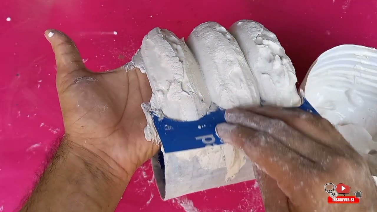COMO FAZER VASO CACHEPOT USANDO GARRAFA PLÁSTICA E GESSO | FAÇA VOCÊ MESMO VASO CACHEPOT DE GESSO