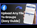 How to upload pdf to facebook group  upload any type of file to facebook using this method