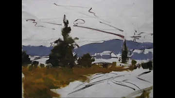 Ros Psakis - A Painting Demonstration of a Landscape