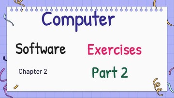 Class 5 Chapter 2 Software Exercises Part 2 | Class 5 Computer Exercises Part 2 | Software class 5 |