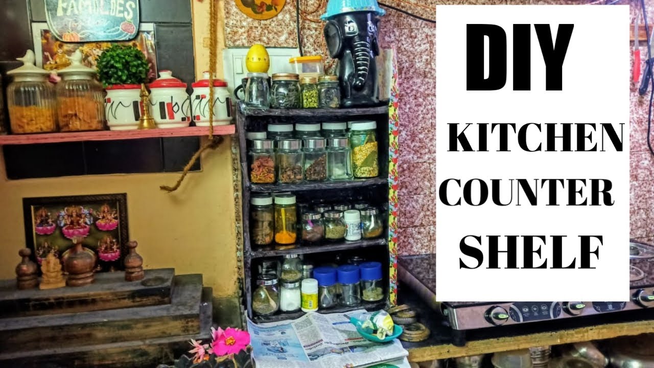 DIYspice organizer forkitchen// cardboard DIY kitchen organizer//DIY