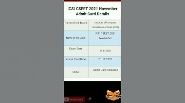 ICSI CSEET Admit Card 2021 | How to Download ICSI CSEET Admit Card 2021 | #ICSI #CSEET #Admitcard