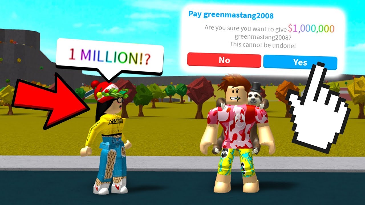 I Changed Her Life With 1 Million Dollars Roblox Bloxburg Youtube - how much robux can you get with 1 million dollars roblox