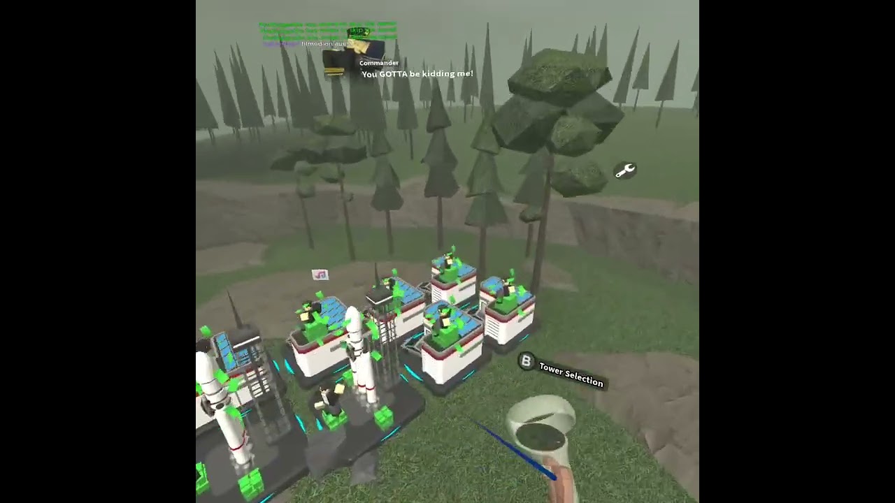 Oculus quest 3 gameplay of Roblox Tower defense simulator