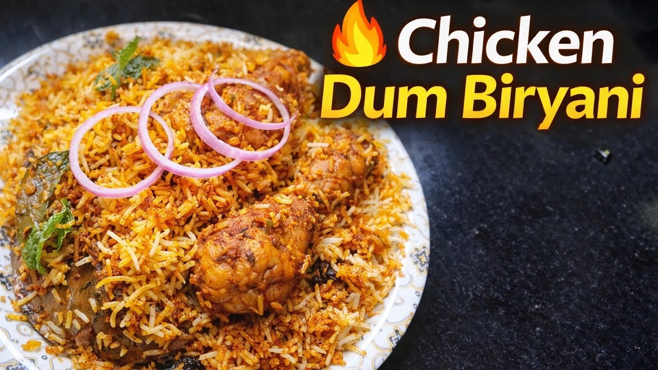 Chicken Dum Biryani at Home | Traditional Dum Style | Full Aroma & Flavor