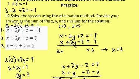 3.4 Solve Systems of Linear Equations in Three Variables (Practice)