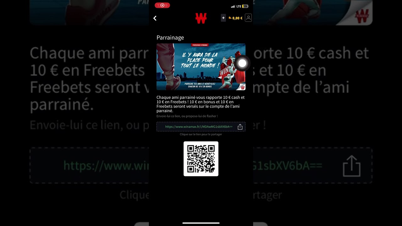 Code parrainage winamax pour toute ouverture de compte