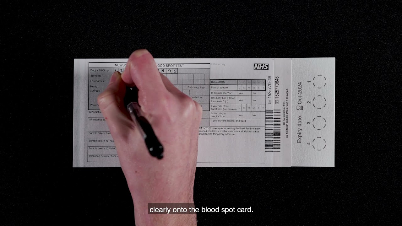 How to perform a heel prick bloodspot test
