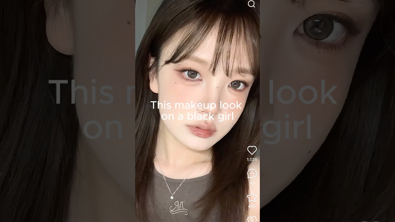 Black girl tries Douyin Mocha Mousse Makeup 