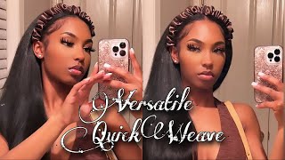 WATCH ME DO MY HAIR | VERSATILE QUICKWEAVE