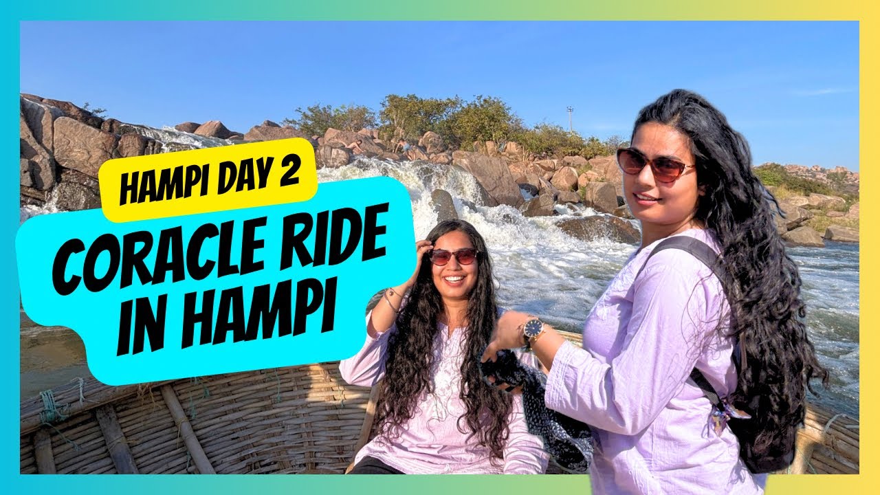 Hampi Travel Vlog | Anegundi, Hidden Caves & Coracle Ride | Sanapur Lake & Sunset at Tungabhadra Dam