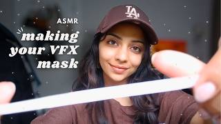 ASMR measuring your face for movie VFX 🎬 | tape measure, ruler, brushing, natural spoken screenshot 3