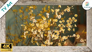 Spring Flowers for Your TV in White Wooden Frame | Country Decor | FrameTV | 4K HD