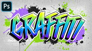 Graffiti Text Effect in Photoshop Tutorial (Editable & Easy)