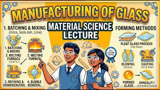 Manufacturing of Glass | Process, Steps &amp; Flow Chart | Building Materials | Civil Engineering