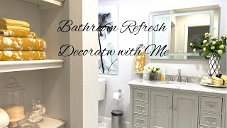 Bathroom Refresh|Clean and Decorate with Me|Bluu Patio Umbrellas