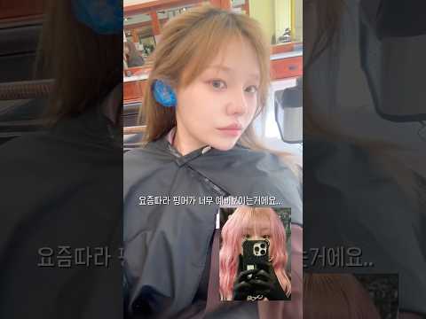 100% 웜톤이 지젤 <strong>핑크머리</strong> 손민수함
