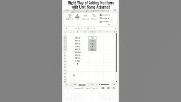 How to SUM Numbers with Unit Name in Excel