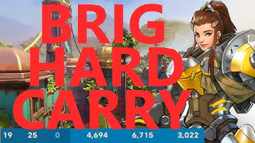 Zero Deaths Hard Carry on Brig in Overwatch 2