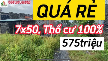 A05. ❤❤️❤️ ĐÃ BÁN : Đất đẹp giá rẻ. 7x50, thổ cư 100%. Giá 575triệu. Tiên Thuận, Bến Cầu, Tây Ninh.