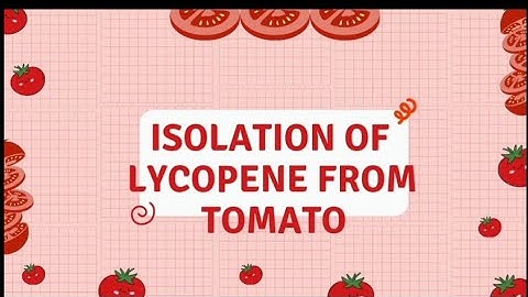 Isolation of lycopene from tomato 🍅 #tomato #lycoene