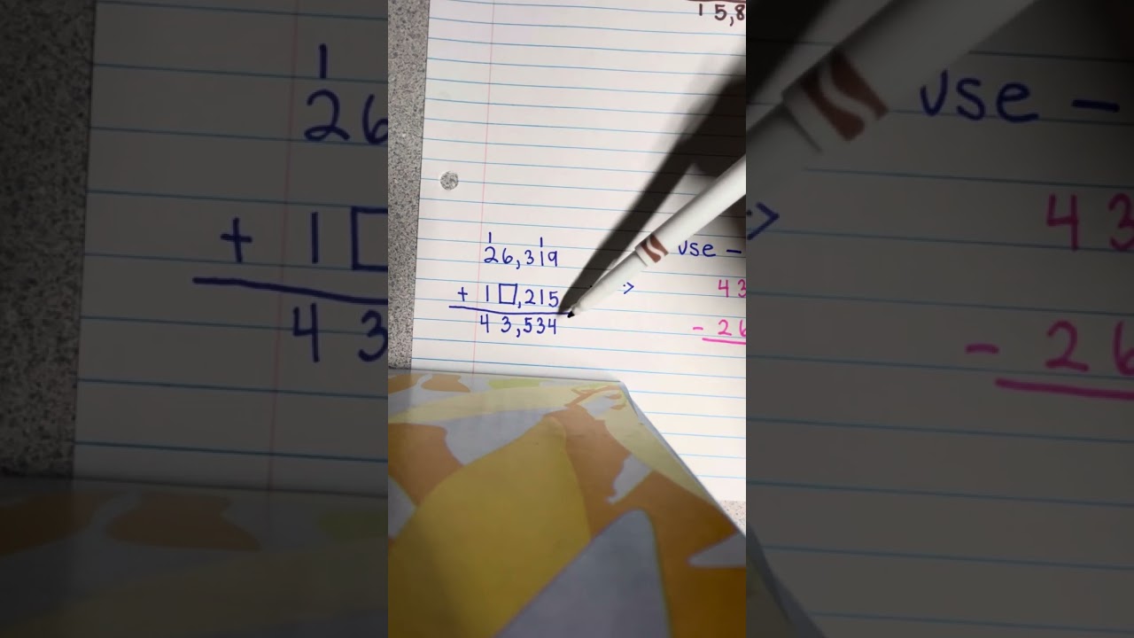 Multi digit addition and missing digit addition 