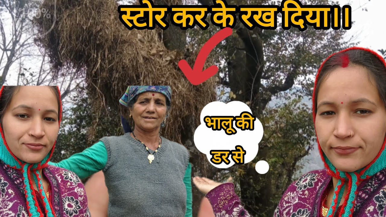 भालू के डर से करना पड़ा सारा सामान स्टोर।। और बारिश के लिए भी।। 