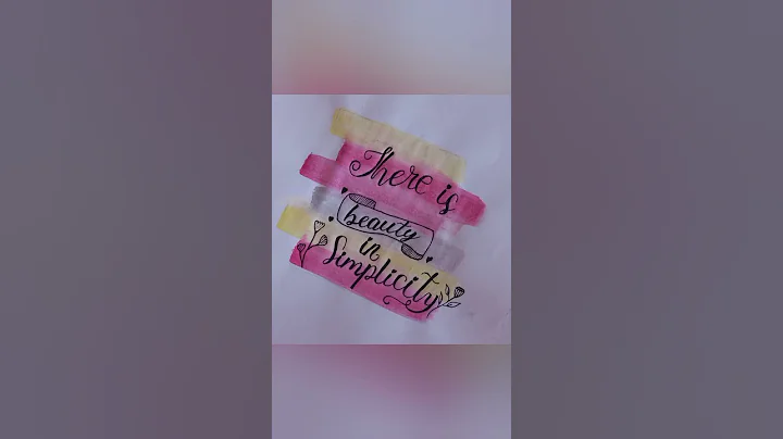 Calligraphy / Beautiful Quote / There is beauty in simplicity / Watercolor / Nivisha's Art #shorts