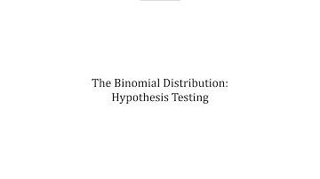 Binomial Distribution- Hypothesis Testing
