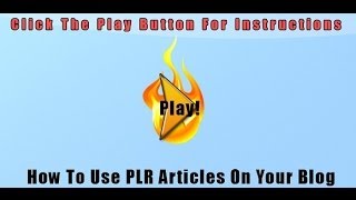 How To Use PLR Articles To Add Content To A Blog Part 3