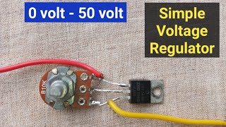 mosfet powerful voltage regulator using irfz44 mosfet | simple variable dc supply