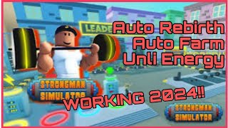 Roblox Strongman Simulator Script Auto Energy Auto Rebirth July Working 2024!!