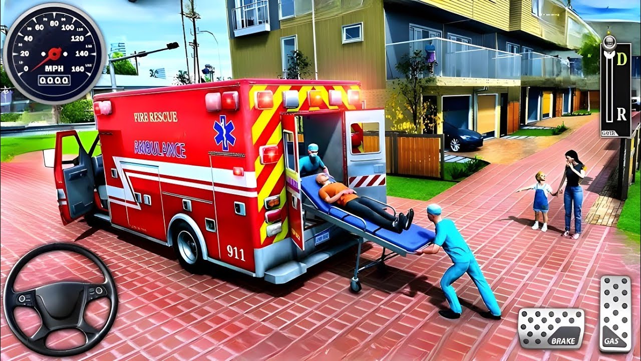 Ambulance City Rescue Simulator - 911 US Emergency Ambulance Driving 3D : Android Gameplay 
