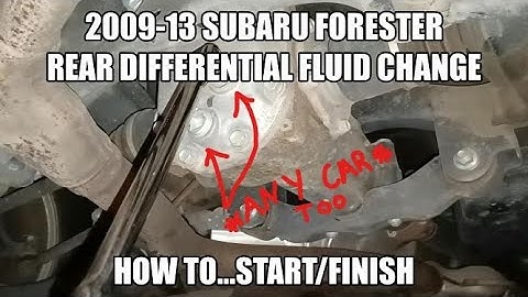 How to: REAR DIFFerential fluid drain/fill 2009-13 Subaru Forester (or any vehicle but 2011 shown)