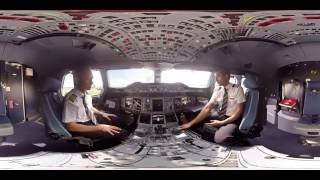 360° Cockpit tour of Emirates Airbus A380 | Emirates Airline