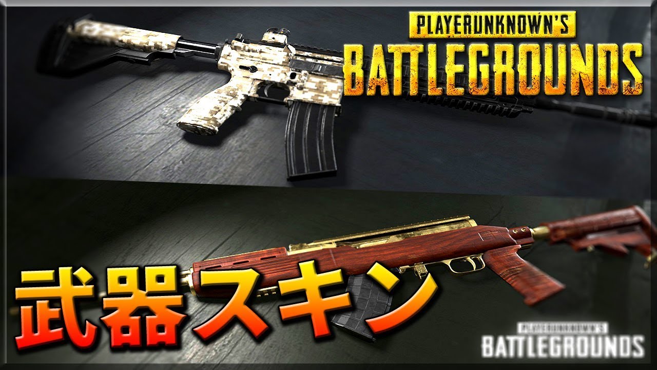 Pubg ついに武器迷彩 スキン ガチャが来たぞぉぉお テストサーバー Youtube