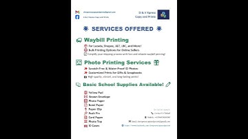 Waybill Printing | Photo Printing | School Supplies