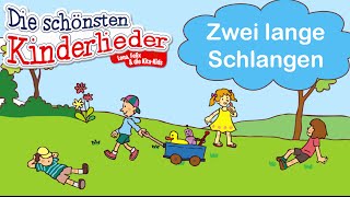 Video thumbnail of "Zwei lange Schlangen | Kinderlieder mit Text zum mitsingen"