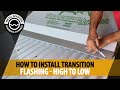 How To Install Pitch Break On A Corrugated Metal Roof. High To Low Transition Flashing Installation