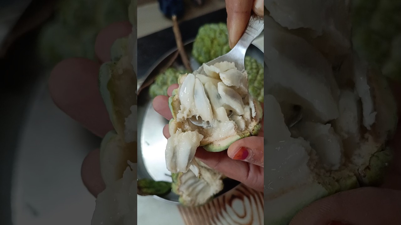 custard apple cutting skills 😋👌