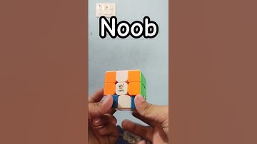 Cube Solving showdown: Noob vs Pro vs Hacker - Who Wins? #shorts#cubing#noob#pro#hacker#speedcubing