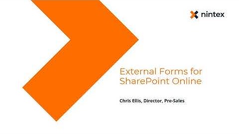 External Forms - SharePoint Online and Nintex Workflow Cloud