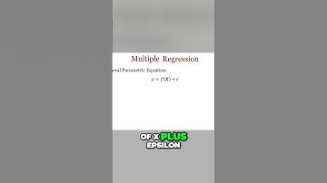 Multiple Regression Explained #machinelearning
