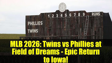 MLB 2026: Twins vs Phillies at Field of Dreams - Epic Return to Iowa!